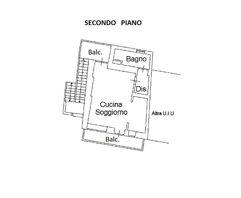 Planimetria piano secondo