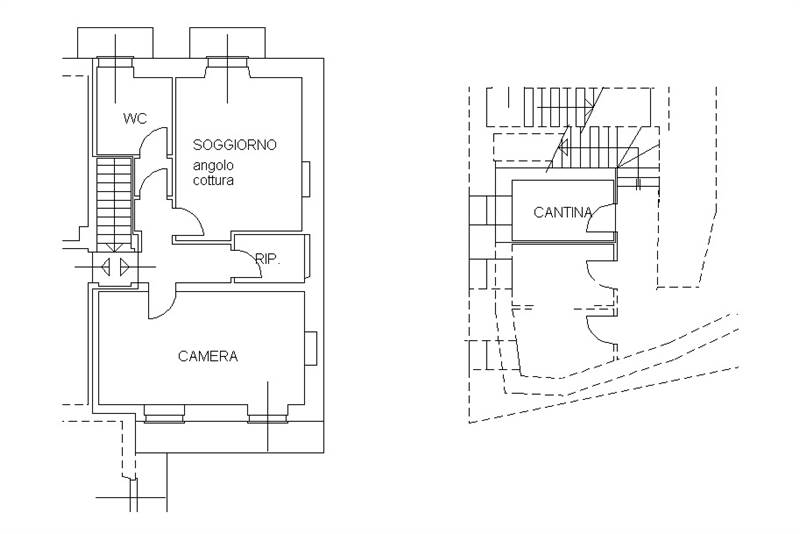 PLANIMETRIA ALLOGGIO E CANTINA